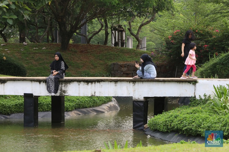Suasana Hutan Kota GBK di Kompleks Gelora Bung Karno (GBK), Senayan, Jakarta. (CNBC Indonesia/Andrean Kristianto)
