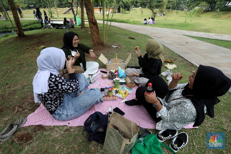 Suasana Hutan Kota GBK di Kompleks Gelora Bung Karno (GBK), Senayan, Jakarta. (CNBC Indonesia/Andrean Kristianto)