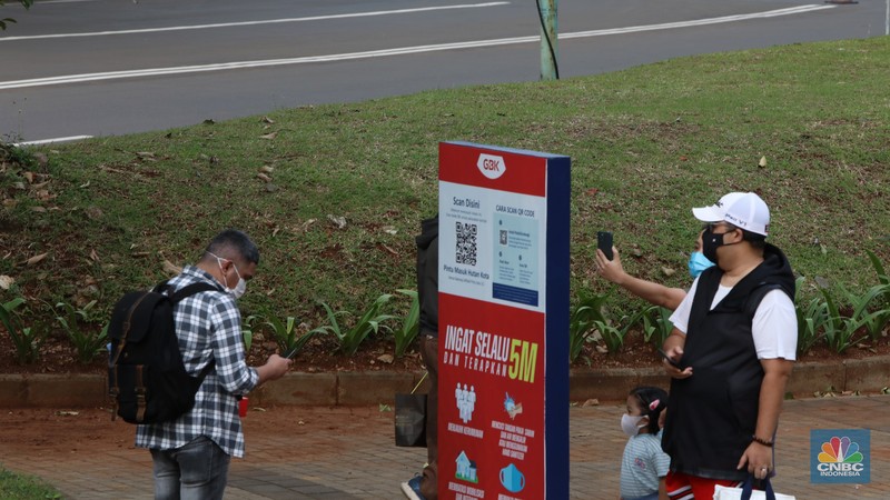 Suasana Hutan Kota GBK di Kompleks Gelora Bung Karno (GBK), Senayan, Jakarta. (CNBC Indonesia/Andrean Kristianto)