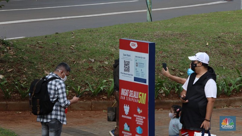 Suasana Hutan Kota GBK di Kompleks Gelora Bung Karno (GBK), Senayan, Jakarta. (CNBC Indonesia/Andrean Kristianto)