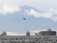 Kapal Kargo Raksasa Terbakar di Laut, Ini Penampakannya