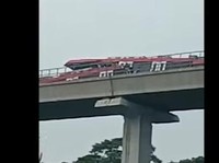 LRT Jabodebek Tabrakan Saat Uji Coba, Ini Penampakannya