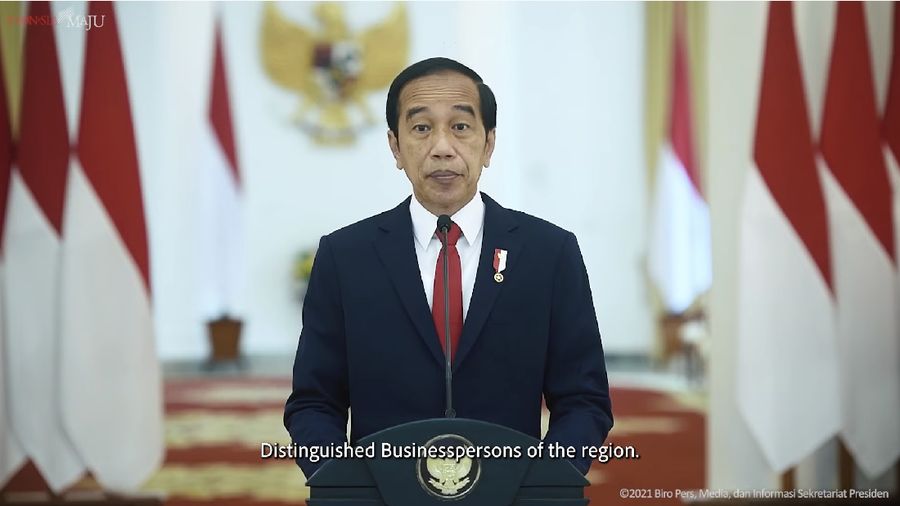 Pidato Presiden Joko Widodo pada ASEAN Business and Investment Summit, 25 Oktober 2021. (Tangkapan Layar Youtube/BPMI)