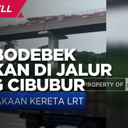 LRT Jabodebek Tabrakan di Jalur Layang Cibubur