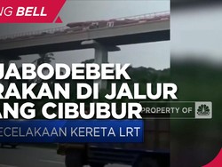 LRT Jabodebek Tabrakan di Jalur Layang Cibubur