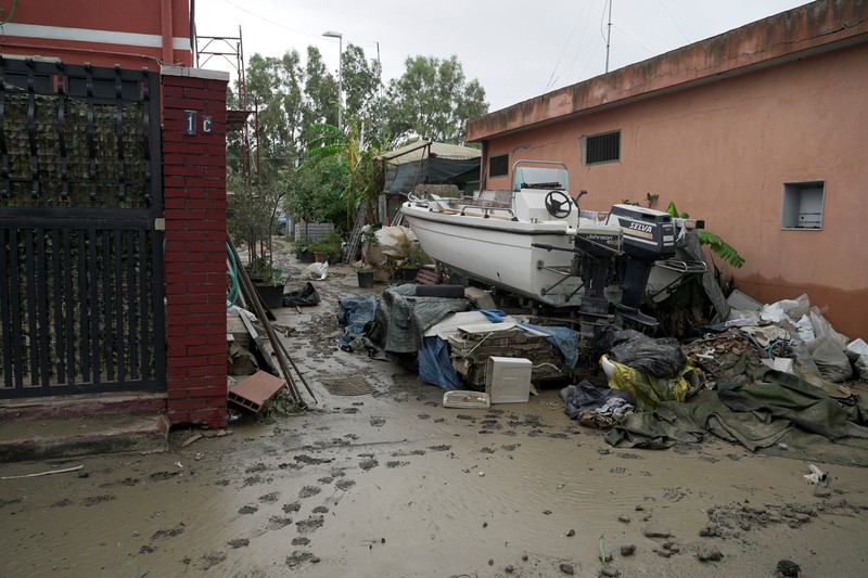 ITALY-WEATHER/ A general view of damages caused by flood waters during a severe storm in Catania, Italy, October 27, 2021. REUTERS/Antonio Parrinello