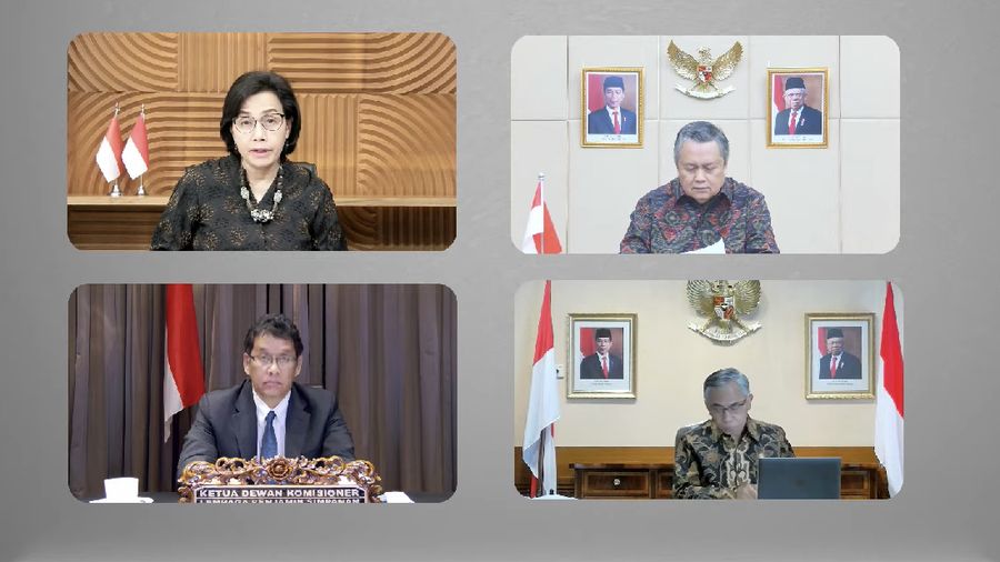 Menkeu Sri Mulyani saat Konferensi pers KSSK : Perkembangan Makro Ekonomi & Sektor Keuangan Triwulan III Tahun 2021