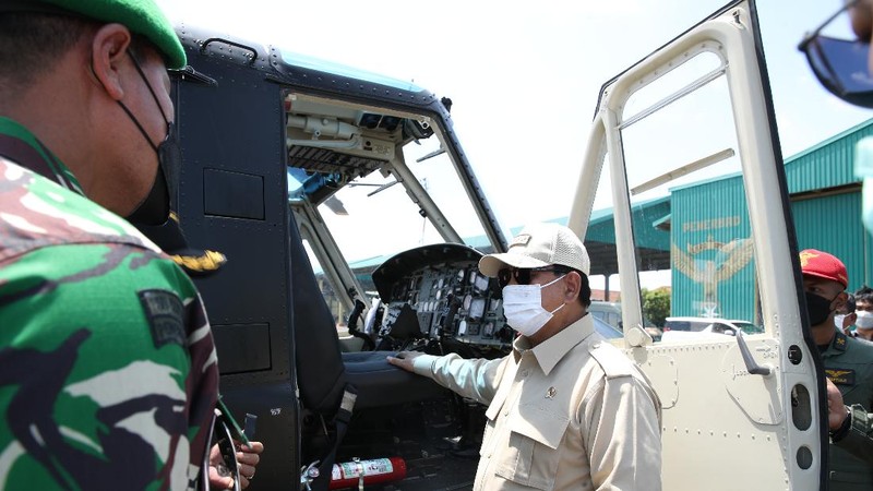 Helikopter Bell Selesai Overhaul, Menhan Prabowo: Alutsista Harus Dirawat Sebaik-baiknya. (Dok.Kemenhan)