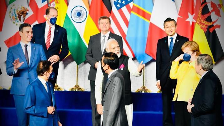 Presiden Joko Widodo menghadiri KTT G20, Roma, 30 Oktober 2021. (Biro Pers Sekretariat Presiden/Laily Rachev)