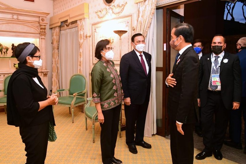Presiden Joko Widodo Tiba di Italia dalam rangka kunjungan kerja. (Biro Pers Sekretariat Presiden/Laily Rachev) Presiden Joko Widodo Tiba di Italia dalam rangka kunjungan kerja. (Biro Pers Sekretariat Presiden/Laily Rachev)