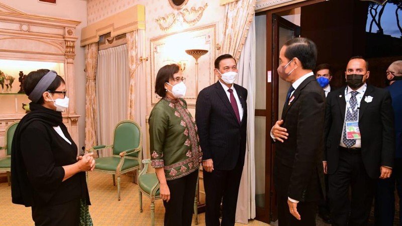 Presiden Joko Widodo Tiba di Italia dalam rangka kunjungan kerja. (Biro Pers Sekretariat Presiden/Laily Rachev)