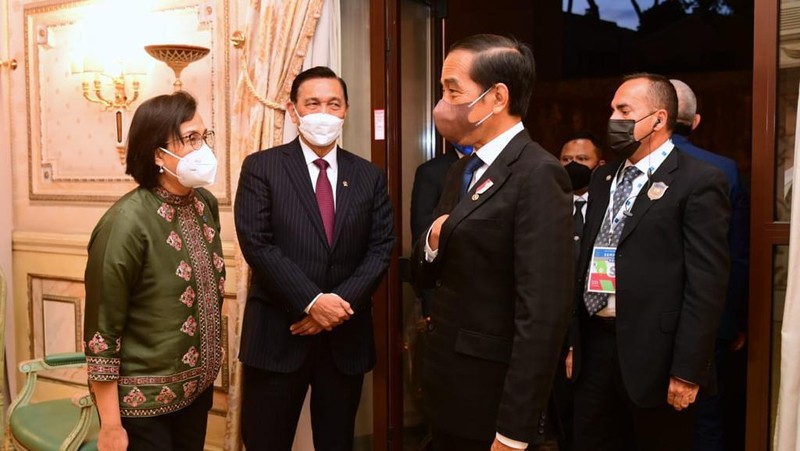 Presiden Joko Widodo Tiba di Italia dalam rangka kunjungan kerja. (Biro Pers Sekretariat Presiden/Laily Rachev)