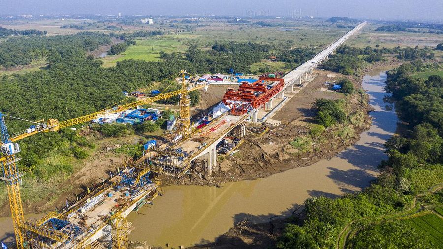 Proyek Pembangunan Kereta Api Cepat Jakarta-Bandung. (Dok: KCIC)