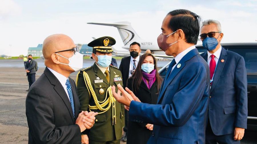 Presiden Joko Widodo melanjutkan lawatan kerja luar negerinya ke Abu Dhabi. (Biro Pers Sekretariat Presiden/ Laily Rachev)
