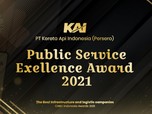 Kereta Api Indonesia Raih Public Service Excellence Award