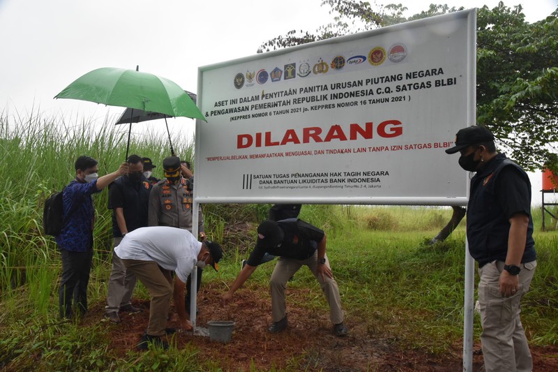 Penyitaan aset jaminan PT Timor Putera Nasional (TPN). (Dok. Satgas BLBI)