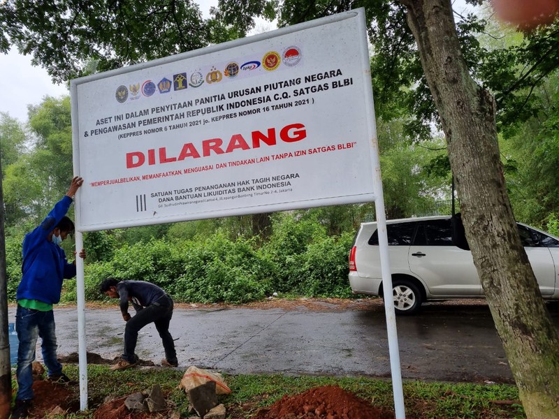 Penyitaan aset jaminan PT Timor Putera Nasional (TPN). (Dok. Satgas BLBI)