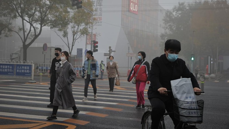 Polusi udara di China. REUTERS/THOMAS PETER
