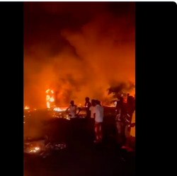 Truk Tangki BBM Meledak dan Terbakar, 147 Orang Tewas
