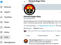 Viral Akun Twitter @PolresBogorKota Like Akun Porno, Diretas?