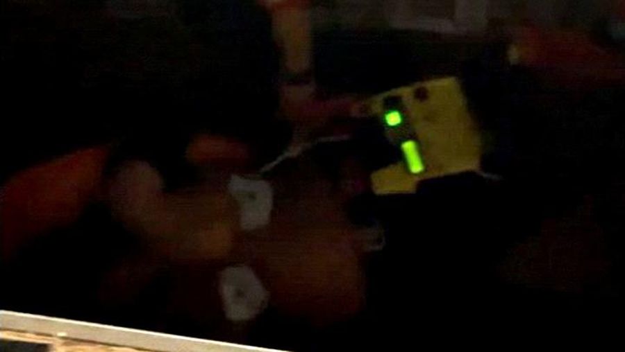 Ambulance is seen in the crowd during rap star Travis Scott's Astroworld festival in Houston, Texas, U.S., in this still image from social media video November 5, 2021.   TWITTER @anthony_t8/via REUTERS  ATTENTION EDITORS - THIS IMAGE HAS BEEN SUPPLIED BY A THIRD PARTY. MANDATORY CREDIT