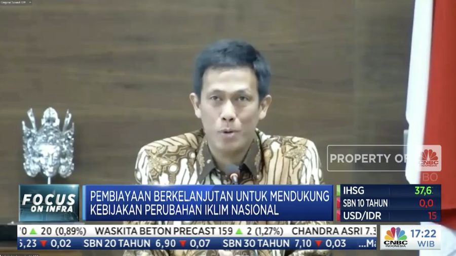 Direktur Utama PT SMI Edwin Syahruzad. (Tangkapan layar CNBC tv)