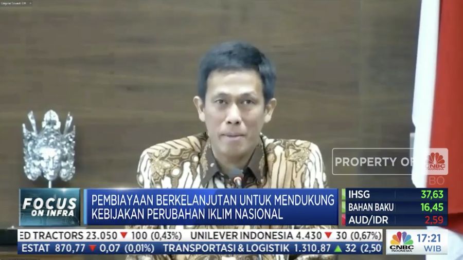 Direktur Utama PT SMI Edwin Syahruzad. (Tangkapan layar CNBC tv)