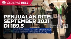 Terkontraksi, Penjualan Ritel September 2021 Tercatat 189,5