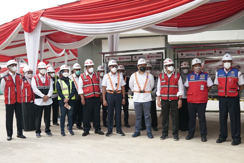 Kunjungan ke Depo LRT Jabodebek. (Dok: Bank Mandiri) Kunjungan ke Depo LRT Jabodebek. (Dok: Bank Mandiri)