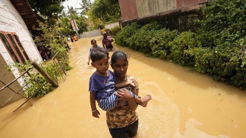 Banjir di Sri Lanka. (REUTERS/INDUNIL USGODA ARACHCHI)