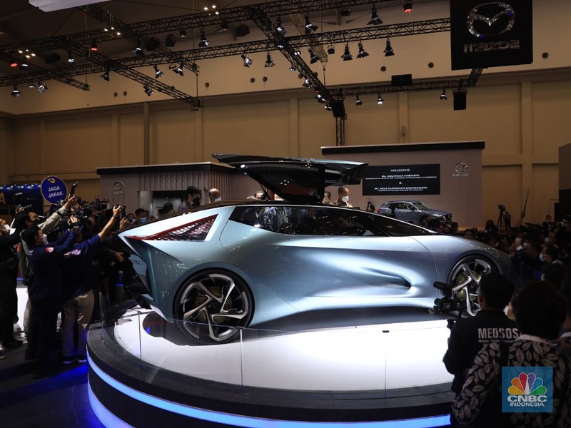 Lexus LF-30 Electrified di pamerkan di booth GIIAS 2021, Tangerang, Banten, Kamis, (11/11/2021). (CNBC Indonesia/Muhammad Sabki)