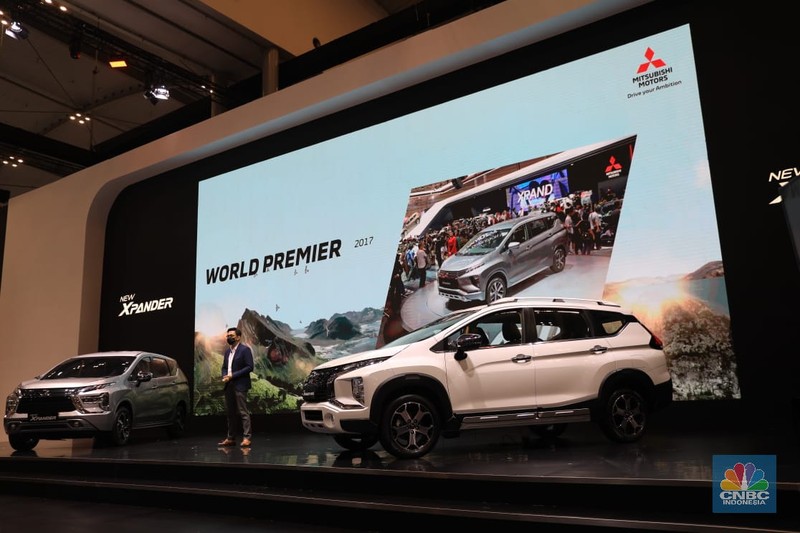 New Xpander di acara GIIAS 2021. (CNBC Indonesia/Muhammad Sabki)