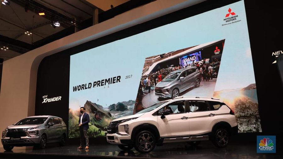 New Xpander di acara GIIAS 2021. (CNBC Indonesia/Muhammad Sabki)