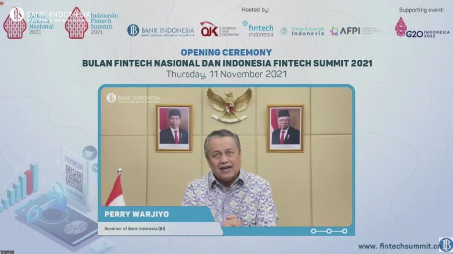 Pembukaan Bulan Fintech Nasional & Grand Launching Cekfintech.id. (Tangkapan layar youtube Bank Indonesia)