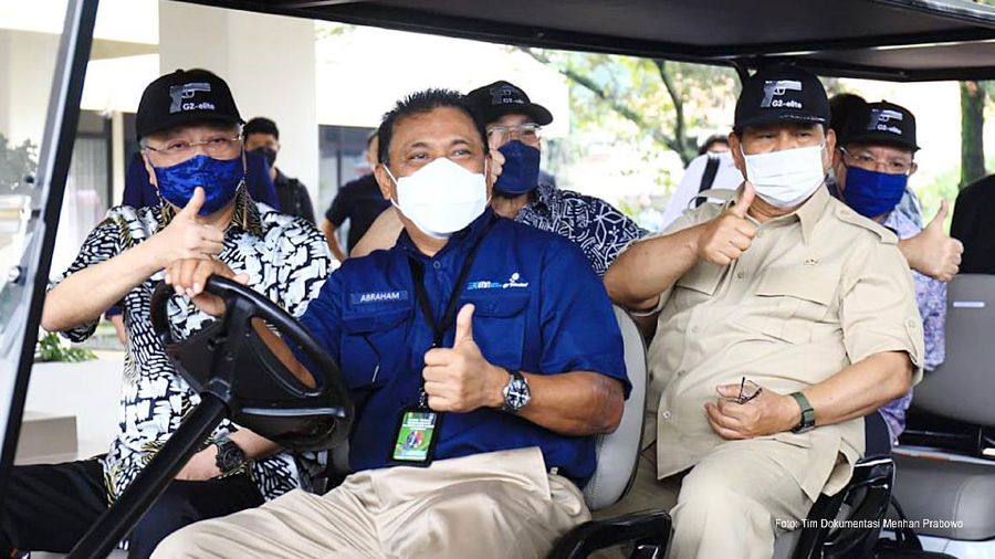 Prabowo pada Kamis (11/11) sukses membawa Perdana Menteri (PM) Malaysia, Dato' Sri Ismail Sabri Yaakob dan Menteri Pertahanan Malaysia, Dato’ Seri Hishammuddin Hussein mengunjungi inhan dalam negeri PT Pindad (Persero) di Bandung, Jawa Barat. Ist