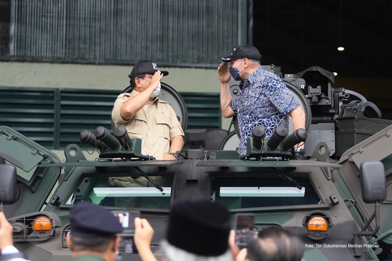 Prabowo pada Kamis (11/11) sukses membawa Perdana Menteri (PM) Malaysia, Dato' Sri Ismail Sabri Yaakob dan Menteri Pertahanan Malaysia, Dato’ Seri Hishammuddin Hussein mengunjungi inhan dalam negeri PT Pindad (Persero) di Bandung, Jawa Barat. Ist Prabowo pada Kamis (11/11) sukses membawa Perdana Menteri (PM) Malaysia, Dato' Sri Ismail Sabri Yaakob dan Menteri Pertahanan Malaysia, Dato’ Seri Hishammuddin Hussein mengunjungi inhan dalam negeri PT Pindad (Persero) di Bandung, Jawa Barat. Ist