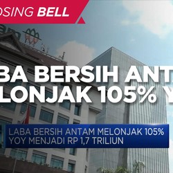 Capai Rp 1,7 Triliun, Laba Bersih ANTAM Melonjak 105%