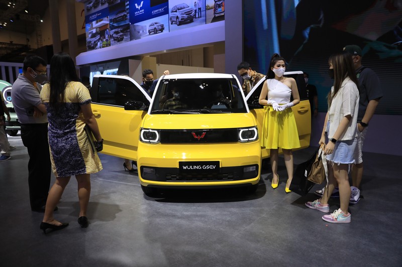 Wuling EV  (CNBC Indonesia/Muhammad Sabki)