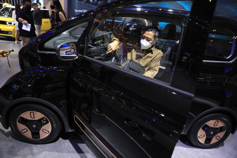 Wuling EV  (CNBC Indonesia/Muhammad Sabki)