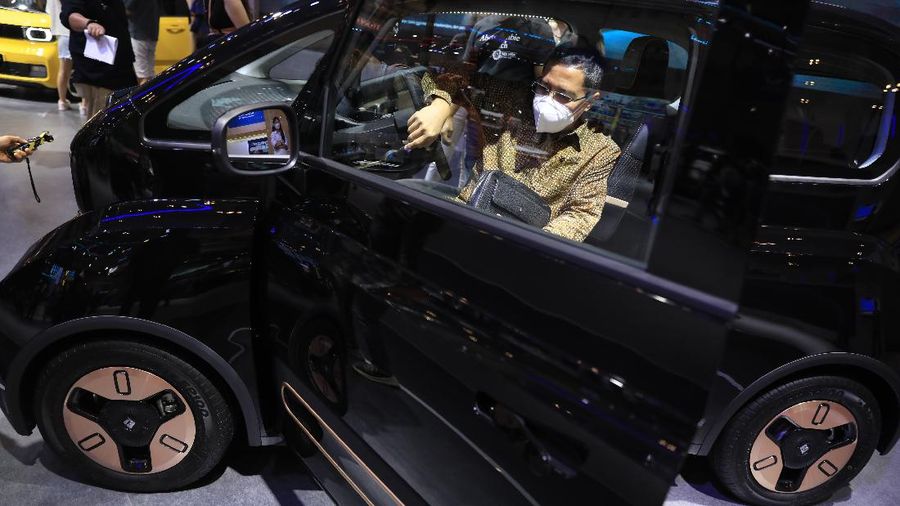 Wuling EV  (CNBC Indonesia/Muhammad Sabki)