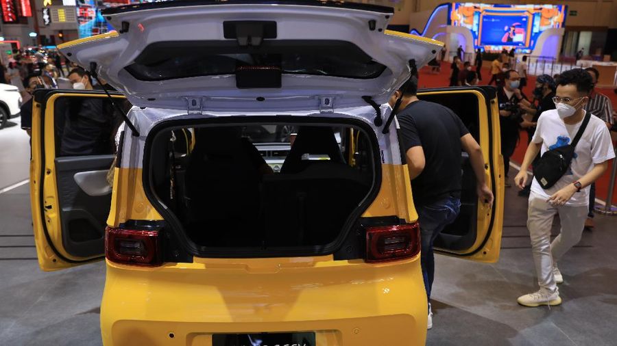 Wuling EV  (CNBC Indonesia/Muhammad Sabki)