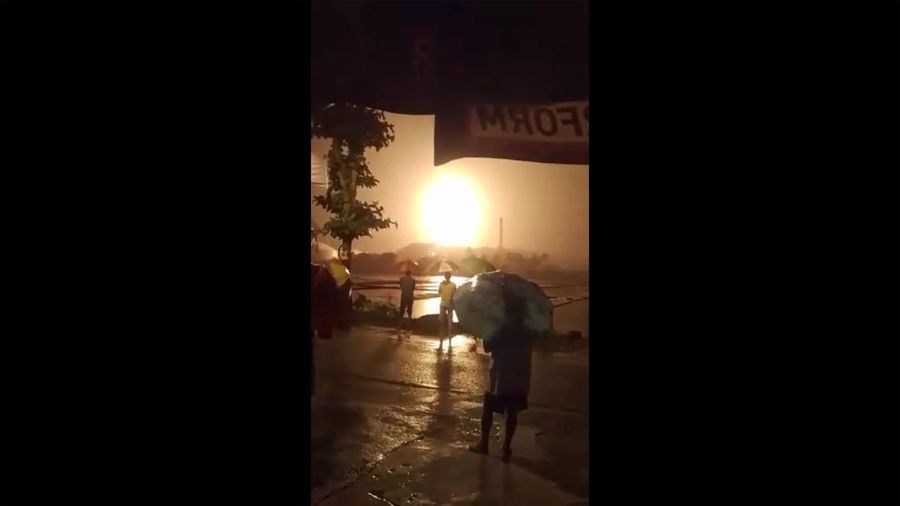 Kilang Minyak Pertamina Kebakaran (Ist Tangkapan Layar)