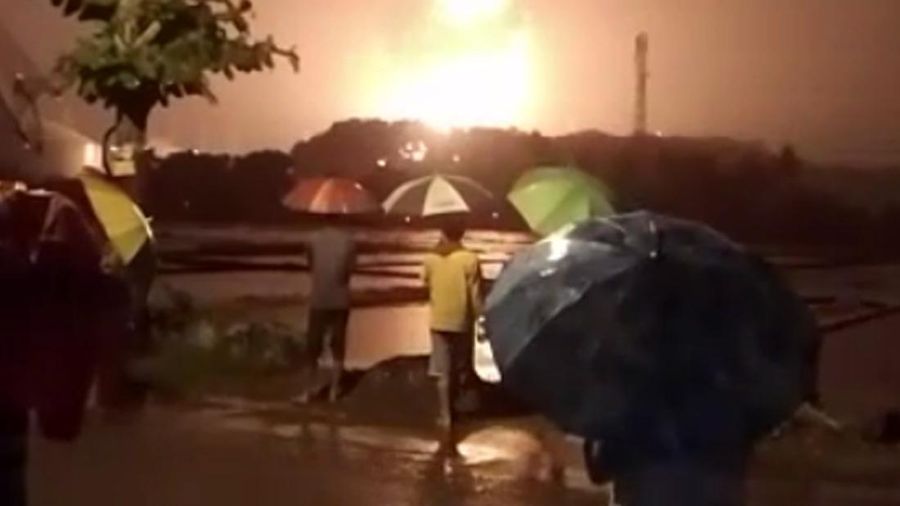 Kilang Minyak Pertamina Kebakaran (Ist Tangkapan Layar)