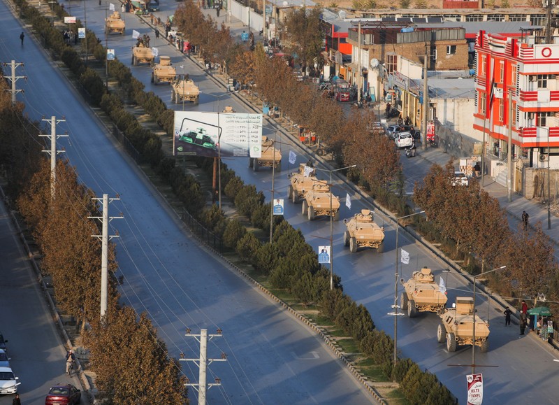 AFGHANISTAN-CONFLICT/MILITARY A general view of Taliban military parade in Kabul, Afghanistan November 14, 2021. REUTERS/Ali Khara NO RESALES. NO ARCHIVES