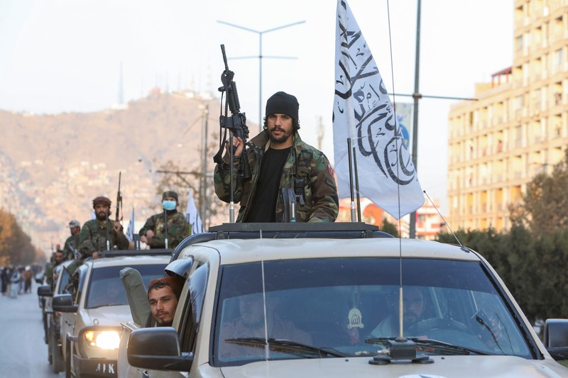 AFGHANISTAN-CONFLICT/MILITARY A general view of Taliban military parade in Kabul, Afghanistan November 14, 2021. REUTERS/Ali Khara NO RESALES. NO ARCHIVES
