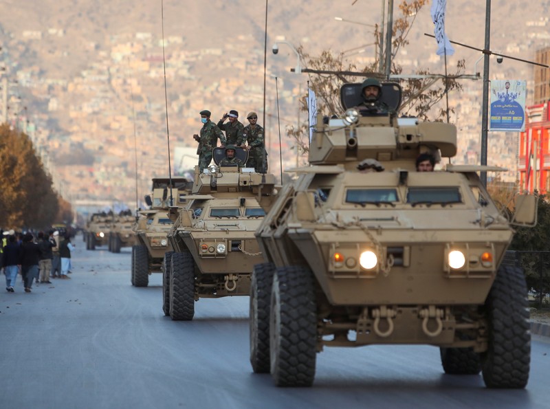 A general view of Taliban military parade in Kabul, Afghanistan November 14, 2021. REUTERS/Ali Khara  NO RESALES. NO ARCHIVES