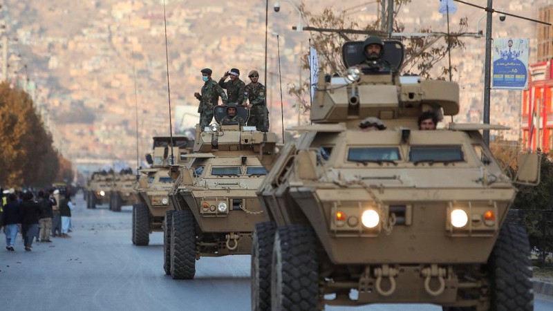 A general view of Taliban military parade in Kabul, Afghanistan November 14, 2021. REUTERS/Ali Khara  NO RESALES. NO ARCHIVES