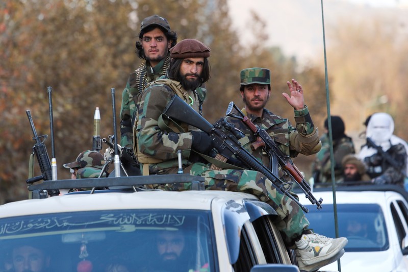 AFGHANISTAN-CONFLICT/MILITARY A general view of Taliban military parade in Kabul, Afghanistan November 14, 2021. REUTERS/Ali Khara NO RESALES. NO ARCHIVES