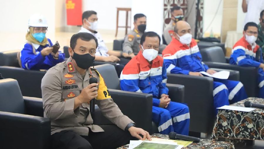 Kapolda Jateng Beberkan Dugaan kebakaran kilang Cilacap. Doc Pertamina