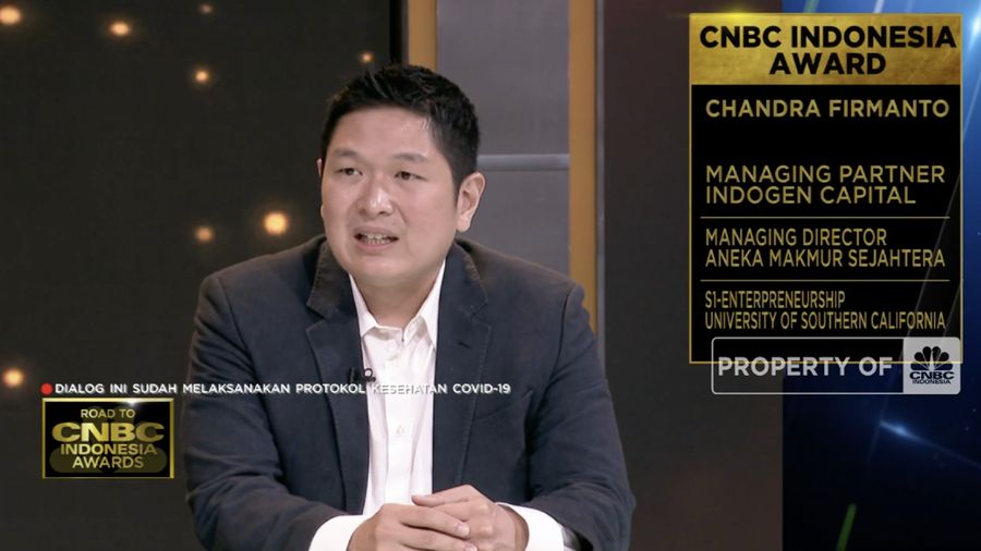 Managing Partner of Indogen Capital, Chandra Firmanto di CNBC Indonesia Awards 2021 (Senin, 15/11/2021)
